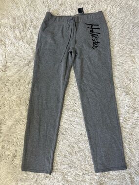 Y2K Hollister Logo Drawstring Grey Sweatpants